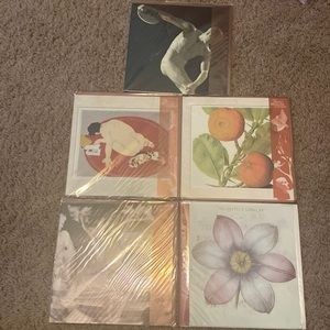 5 Unopened British museum blank cards suitable for framing